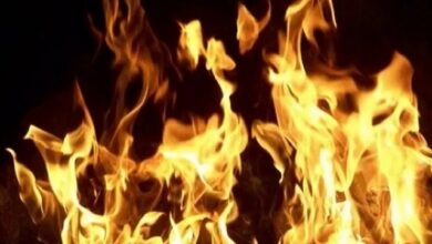 नोएडा के चाइल्ड पीजीआई में बने आवासीय परिसर के एक फ्लैट में आग लग गई