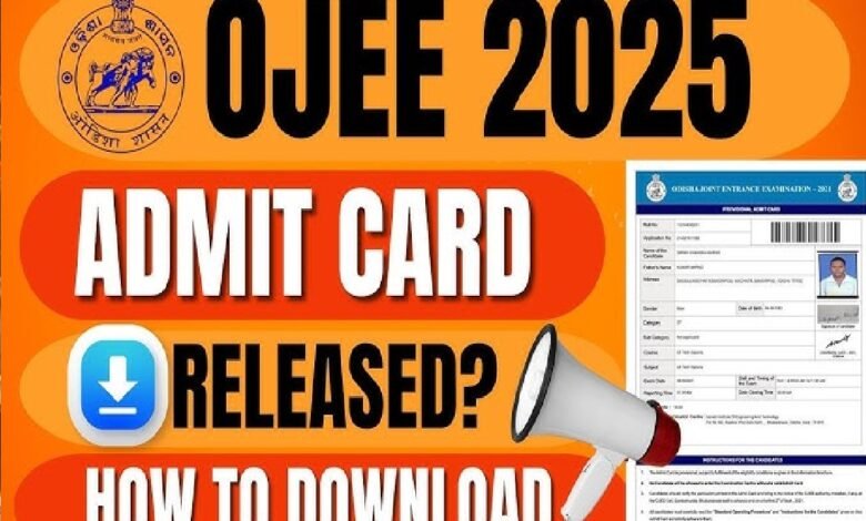 Ojee Admit card 2025