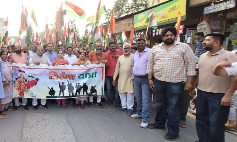 कालका: कालका में निकाली गयी तिरंगा यात्रा, उमड़ा जन समूह