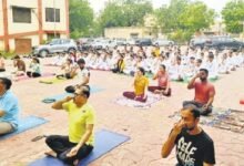 नई दिल्ली: मेडिकल छात्रों ने किया हरित योग