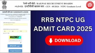 RRB NTPC UG Admit Card 2025