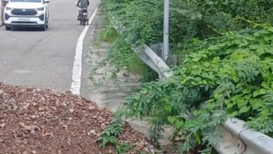 उत्तर प्रदेश, नोएडा: यमुना एक्सप्रेसवे पर खतरनाक स्थिति, गलगोटिया यूनिवर्सिटी के सामने दनकौर रैम्प पर सड़क धंसी, कोई एक्शन नहीं