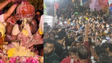 उत्तर प्रदेश, नोएडा: राधा अष्टमी पर मंदिरों में श्रद्धालुओ की उमड़ी भीड़