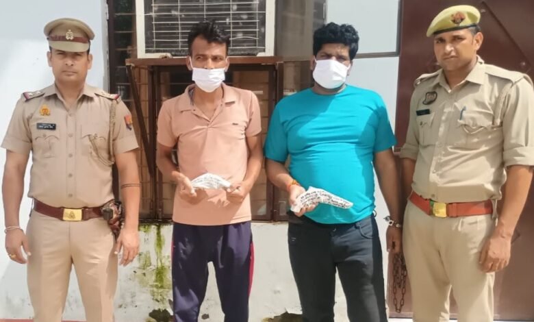 उत्तर प्रदेश, नोएडा: मुठभेड़ के दौरान दो बदमाश गिरफ्तार