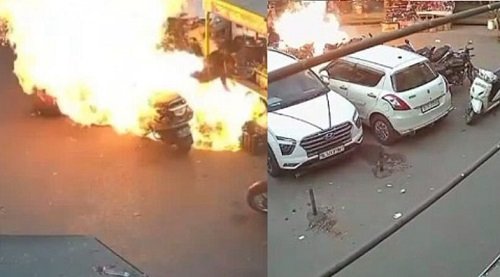 Shahdara fire news, Kasaiwada chappal market fire, gas cylinder blast scare