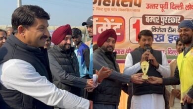 MP sports festival Delhi, cricket tournament inauguration, Manoj Tiwari cricket event,