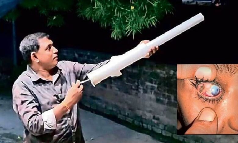 नई दिल्ली: आंखों की रोशनी छीनने वाली 'कार्बाइड गन' हो बैन : AIIMS