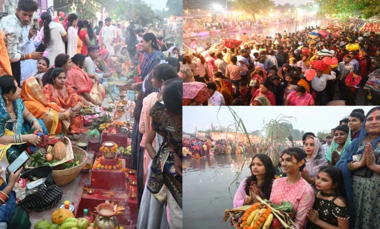 उत्तर प्रदेश, नोएडा: अरघ लेईं सूरजदेव,खुश होइहैं छठी मइया