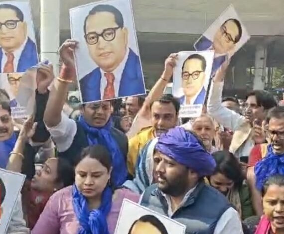 AAP protest Delhi, Ambedkar school name change