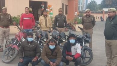Noida vehicle theft, Sector 126 police action, stolen bike recovery Noida