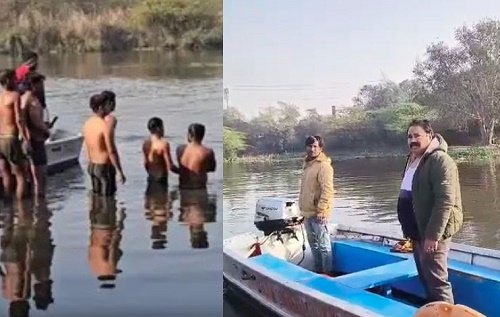 Yamuna canal accident, idol immersion accident, rescue operation Yamuna,