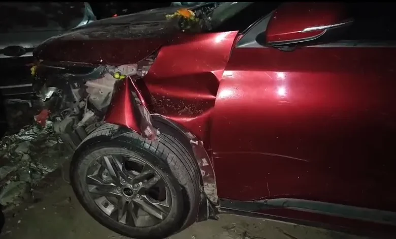 Delhi car accident, Shakarpur accident news, Kia Seltos crash