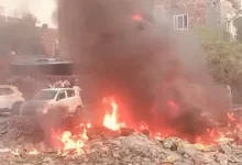 Faridabad fire news, Sector 48 fire incident, chemical drum blaze