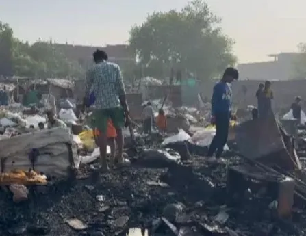 Delhi fire news, Ghazipur fire, slum fire Delhi,