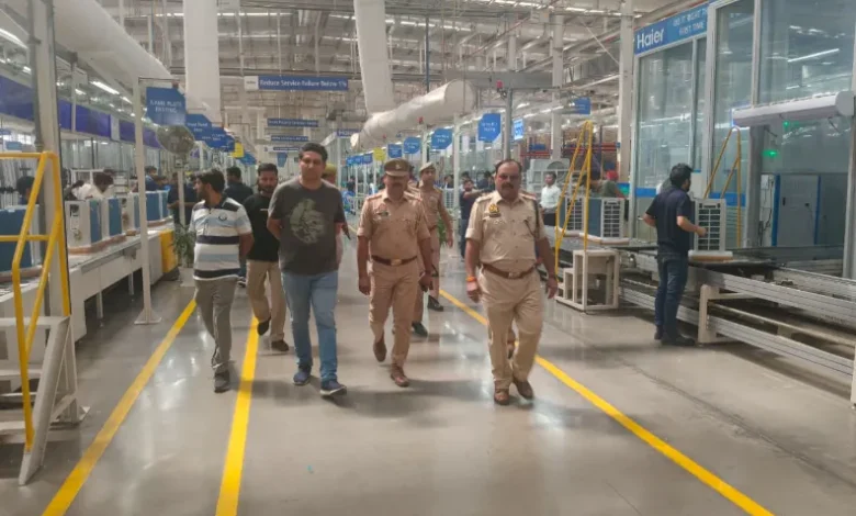 Greater Noida industrial safety, DCP Praveen Ranjan Singh inspection