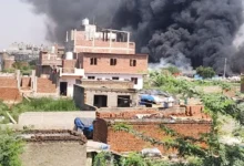 Noida fire news, Kakrala fire, scrap godown fire, Phase 2 police Noida,