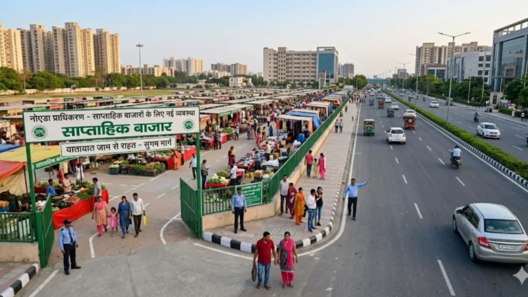 Noida Weekly Market: साप्ताहिक बाजारों के लिए नई व्यवस्था लागू, ट्रैफिक जाम से लोगों को मिलेगी राहत