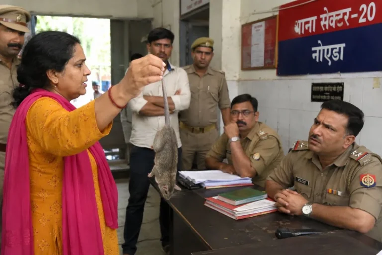 Noida: नोएडा में मरे हुए चूहे को लेकर थाने पहुंची महिला, पड़ोसी पर लगाया परेशान करने का आरोप