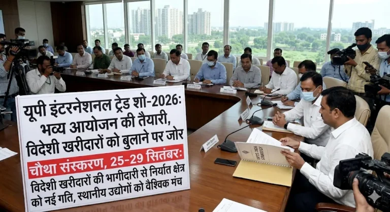 UP International Trade Show 2026: यूपी इंटरनेशनल ट्रेड शो-2026 को भव्य बनाने की तैयारी, विदेशी खरीदारों को बुलाने पर जोर
