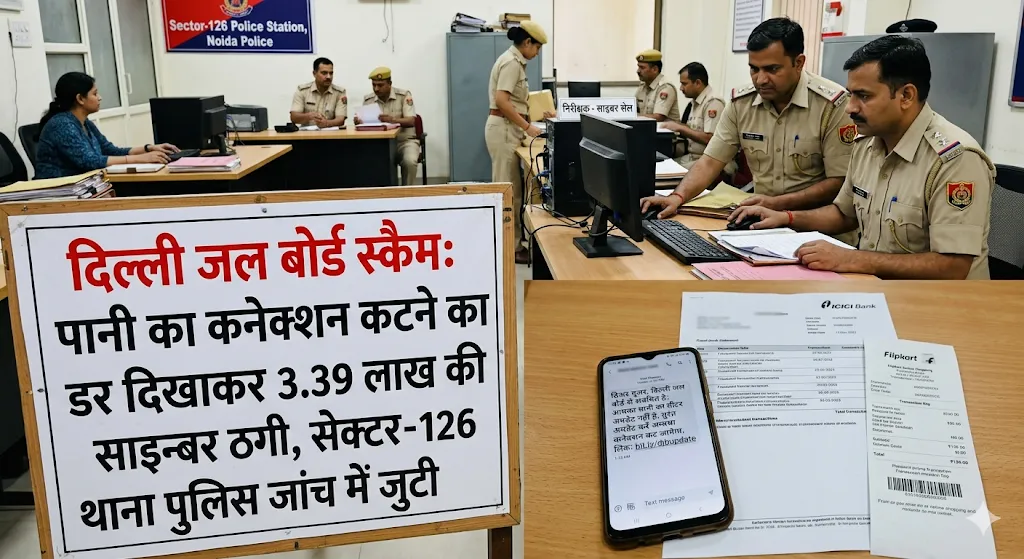 Delhi Jal Board Scam: पानी का कनेक्शन कटने का डर दिखाकर 3.39 लाख की साइबर ठगी Delhi Jal Board Scam: पानी का कनेक्शन कटने का डर दिखाकर 3.39 लाख की साइबर ठगी