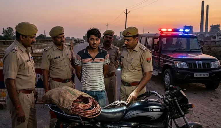 Greater Noida: नोएडा में चोरी के कॉपर तार और तमंचे के साथ शातिर चोर गिरफ्तार, बाइक भी बरामद