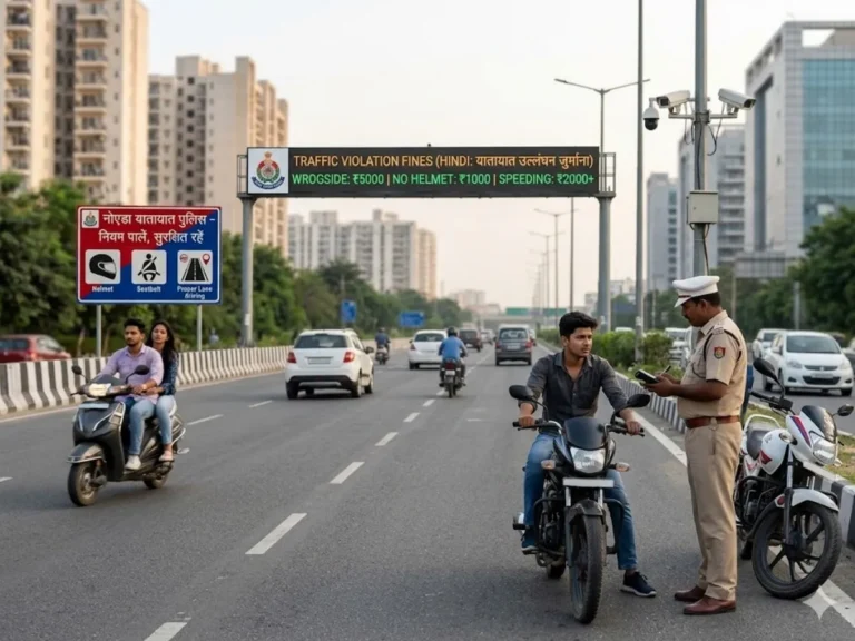 Noida Traffic Police: नोएडा में यातायात नियम तोड़ने वालों पर बड़ी कार्रवाई, 6831 वाहनों के कटे ई-चालान