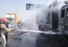 Geeta Colony Flyover Fire
