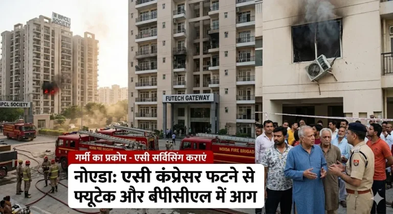 Noida Fire: नोएडा में एसी से फिर लगी आग, फ्यूटेक गेटवे और बीपीसीएल सोसाइटी में हादसे