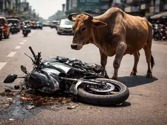 Noida accident: नोएडा के आर्किटेक्ट की सेक्टर-49 सिग्नल के पास आवारा गाय से टक्कर के बाद कार से कुचलकर मौत Noida accident: नोएडा के आर्किटेक्ट की सेक्टर-49 सिग्नल के पास आवारा गाय से टक्कर के बाद कार से कुचलकर मौत