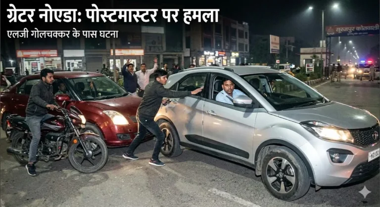 Greater Noida Attack Case: ग्रेटर नोएडा में पोस्टमास्टर पर हमले की कोशिश, कार दौड़ाकर बचाई जान