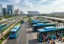 Noida City Bus, Noida Traffic, Traffic Jam