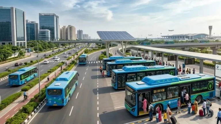 Noida City Bus, Noida Traffic, Traffic Jam