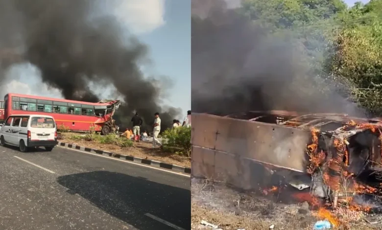 Bardoli accident news, Gujarat bus crash, Surat highway acciden
