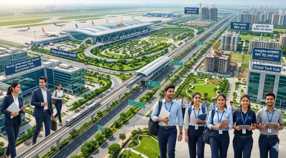 Noida International Airport: नोएडा एयरपोर्ट बना गेमचेंजर, यमुना सिटी में उद्योगों का महाकुंभ; 30 हजार लोगों को मिला रोजगार Noida International Airport: नोएडा एयरपोर्ट बना गेमचेंजर, यमुना सिटी में उद्योगों का महाकुंभ; 30 हजार लोगों को मिला रोजगार