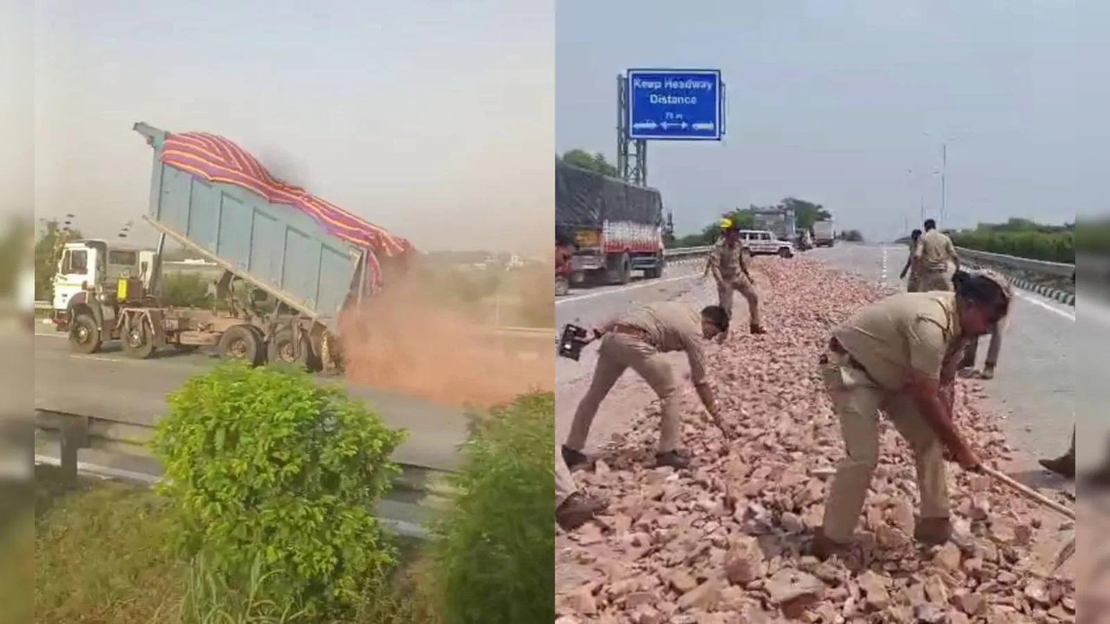 Greater Noida Accident Alert: डंपर से गिरे पत्थरों से ईस्टर्न पेरीफेरल एक्सप्रेसवे पर बढ़ा हादसे का खतरा, पुलिस ने तुरंत हटाया मलबा Greater Noida Accident Alert: डंपर से गिरे पत्थरों से ईस्टर्न पेरीफेरल एक्सप्रेसवे पर बढ़ा हादसे का खतरा, पुलिस ने तुरंत हटाया मलबा