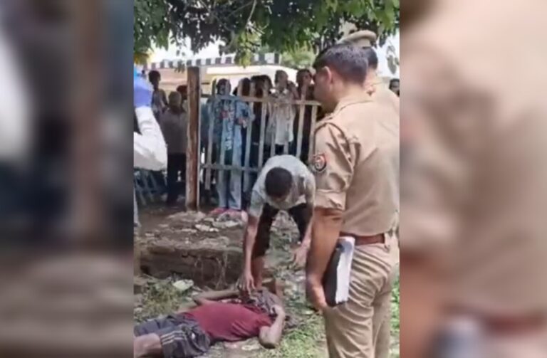 Uttar Pradesh : हापुड़ में रेलवे लाइन के पास पानी से भरे प्लॉट में मिला मजदूर का शव