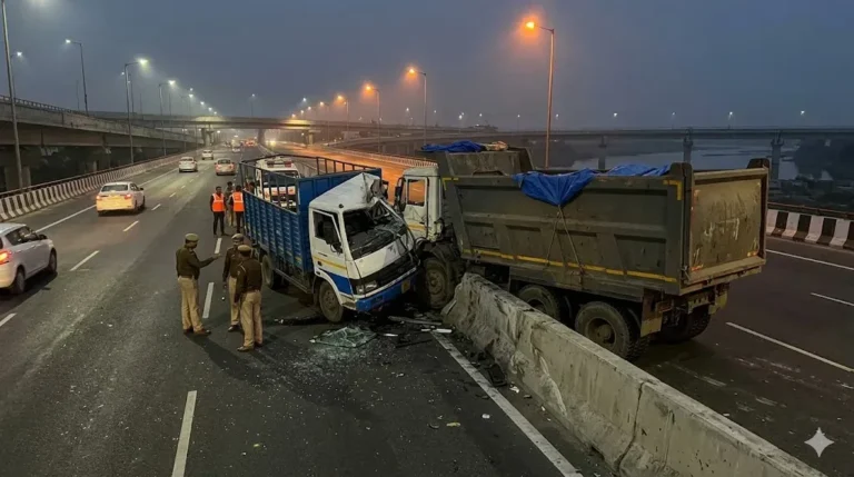 DME Accident: दिल्ली-मेरठ एक्सप्रेसवे पर खड़ी बस में कैंटर की टक्कर, परिचालक की मौत