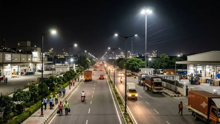 Industrial Development: हाईमास्ट और एलईडी स्ट्रीट लाइट से रोशन हुआ औद्योगिक सेक्टर ईकोटेक-3