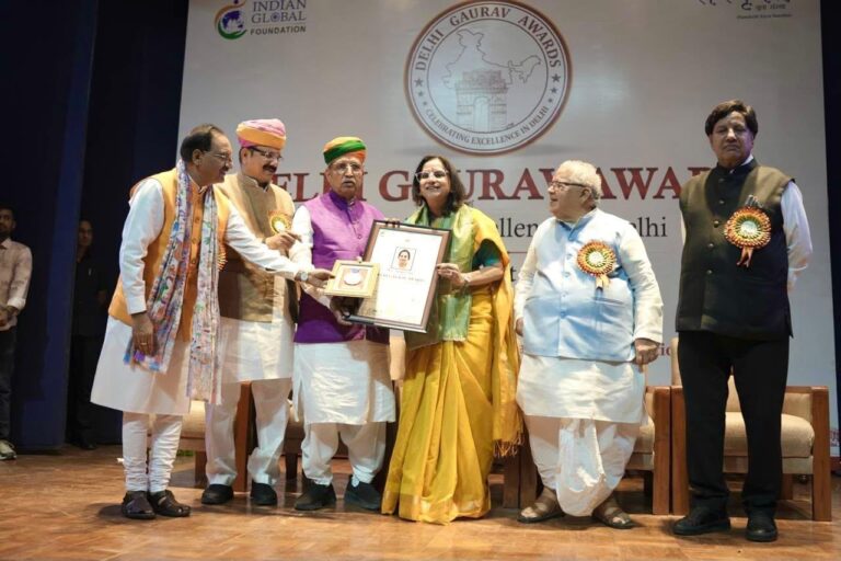 Uttar Pradesh : शिक्षा भारती की अध्यक्ष स्वाति गर्ग को मिला ‘दिल्ली गौरव अवॉर्ड 2026’