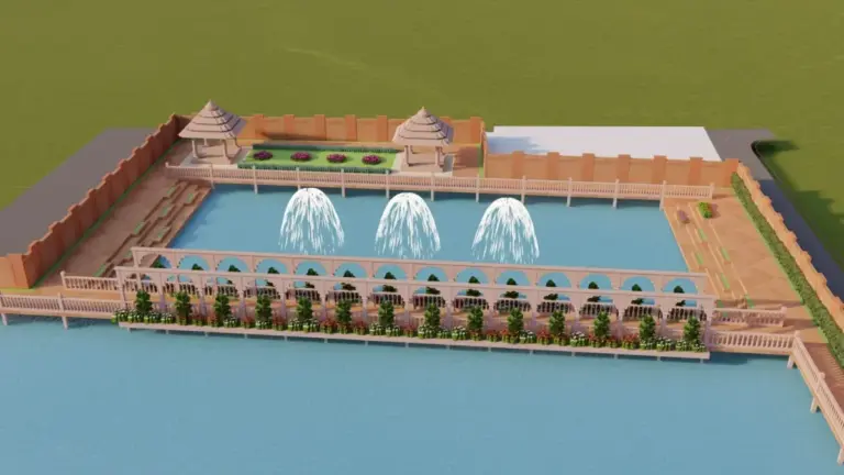Water Conservation: सोरखा जाहिदाबाद में 9.82 करोड़ की लागत से बन रहा पुष्कर्णी तालाब, निर्माण कार्य 50 प्रतिशत पूरा