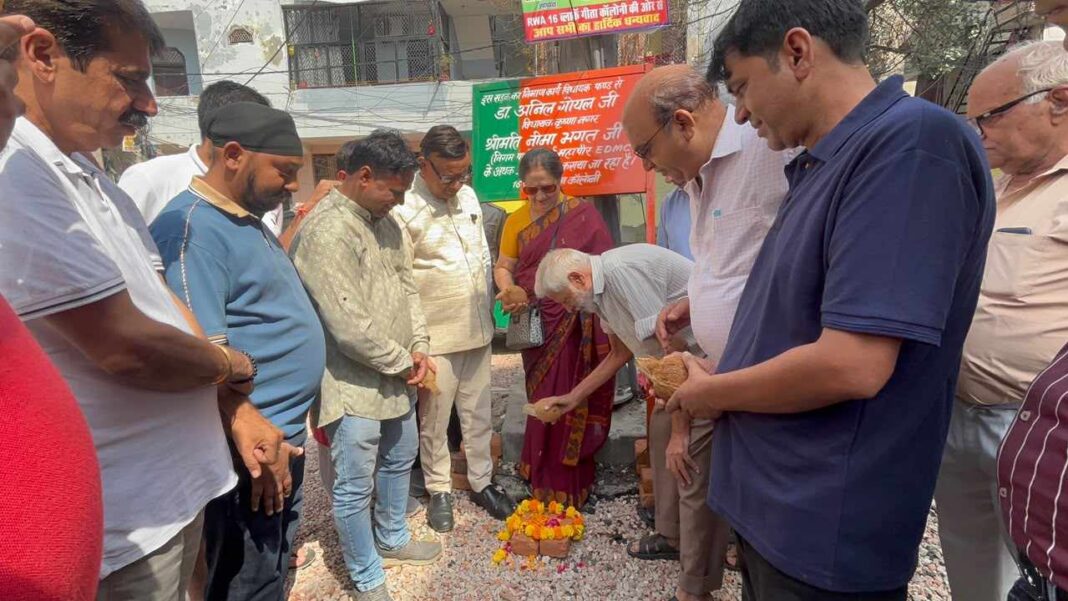 Geeta Colony, Anil Goyal, Road Construction Delhi, Krishna Nagar MLA, Delhi Development
