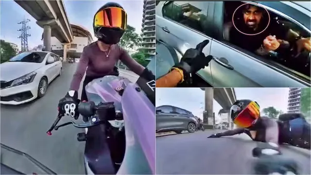 Gurugram Hit and Run: गोल्फ कोर्स रोड पर महिला बाइकर को कार ने टक्कर मारी, सड़क पर घिसटी बाइक; वीडियो वायरल Gurugram Hit and Run, Lady Biker Accident, Golf Course Road, Gurugram Police, Woman Biker