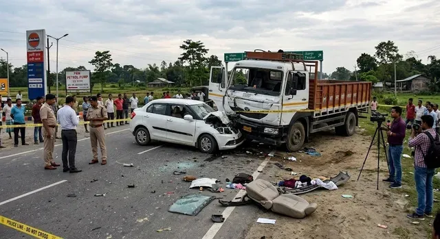 Sonitpur Road Accident: असम के सोनितपुर में कार-ट्रक की भीषण टक्कर, पांच लोगों की मौत; हादसे के बाद ट्रक चालक फरार Sonitpur Road Accident, Assam Road Accident, Balipara Accident, Car Truck Collision, Assam News