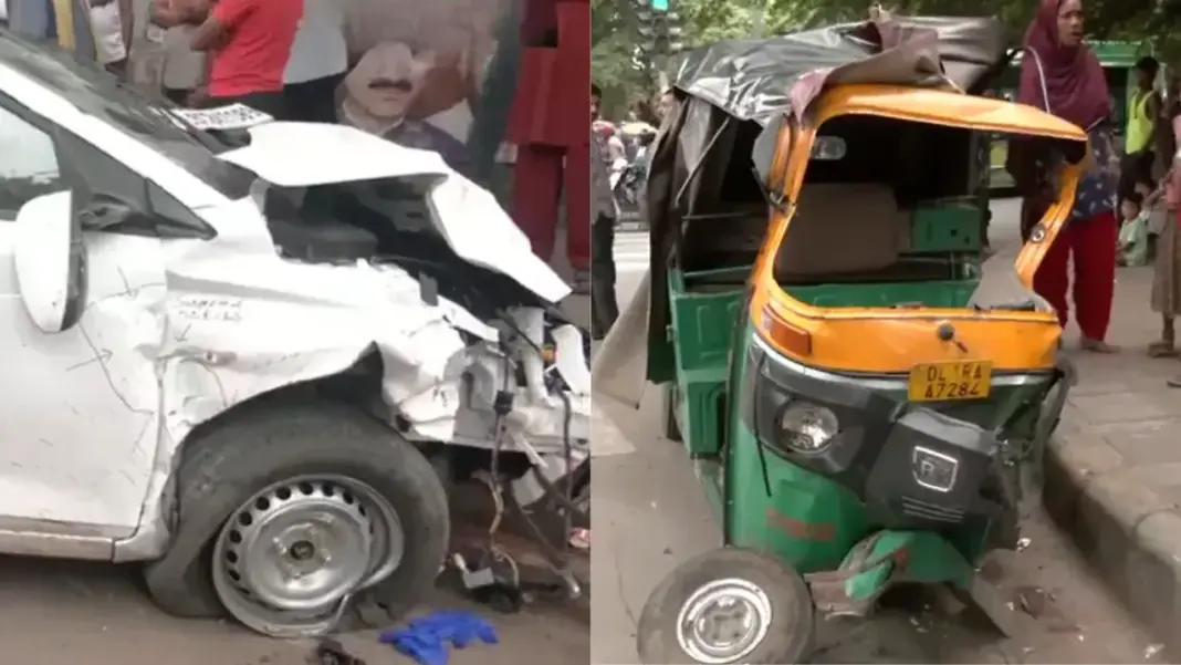 Sukhdev Vihar Accident: रेड लाइट पर ऑटो और ई-रिक्शा को तेज रफ्तार कार ने मारी टक्कर, एक की मौत Sukhdev Vihar Accident, Delhi Road Accident, Hit And Run Delhi, Car Auto Collision, Delhi Crime News