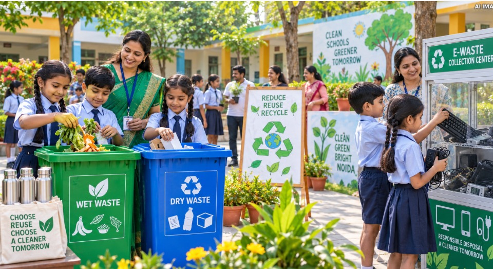 Plastic Ban: नोएडा के परिषदीय स्कूलों में सिंगल यूज प्लास्टिक पर लगेगी रोक, ई-कचरा संग्रहण केंद्र भी बनेंगे Plastic Ban: नोएडा के परिषदीय स्कूलों में सिंगल यूज प्लास्टिक पर लगेगी रोक, ई-कचरा संग्रहण केंद्र भी बनेंगे