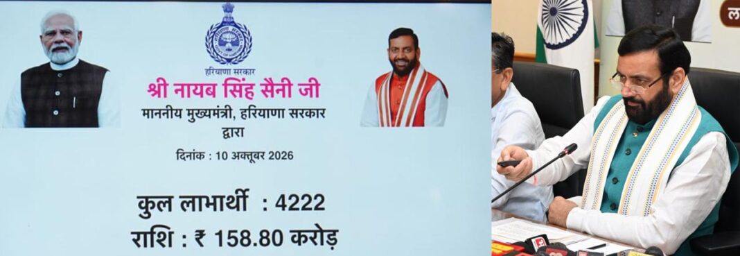 Haryana DBT Transfer: मुख्यमंत्री ने लाभार्थियों के हाथों से 50 लाख से अधिक खातों में ट्रांसफर करवाए 1,634 करोड़ रुपये Haryana DBT Transfer: मुख्यमंत्री ने लाभार्थियों के हाथों से 50 लाख से अधिक खातों में ट्रांसफर करवाए 1,634 करोड़ रुपये