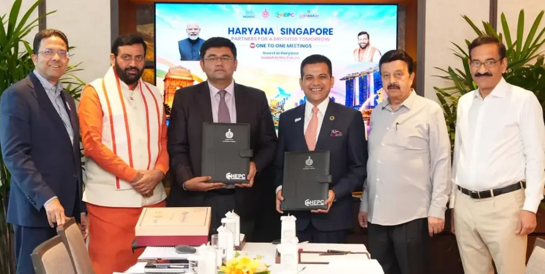 सिंगापुर से हरियाणा के लिए 5,500 करोड़ रुपये के निवेश प्रस्ताव, विकास और रोजगार को मिलेगी नई रफ्तार सिंगापुर से हरियाणा के लिए 5,500 करोड़ रुपये के निवेश प्रस्ताव, विकास और रोजगार को मिलेगी नई रफ्तार