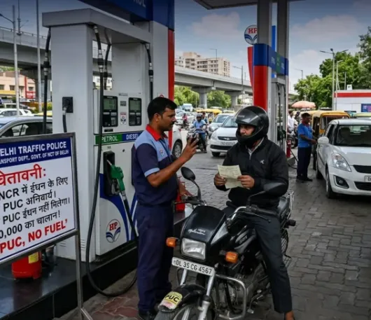 No PUC No Fuel: दिल्ली-NCR में बिना वैध PUC ईंधन पर रोक, 1 अक्टूबर से नियम लागू No PUC No Fuel, Delhi NCR Pollution Rule, PUC Certificate Delhi, Delhi Fuel Rule 2026, ANPR PUC Check